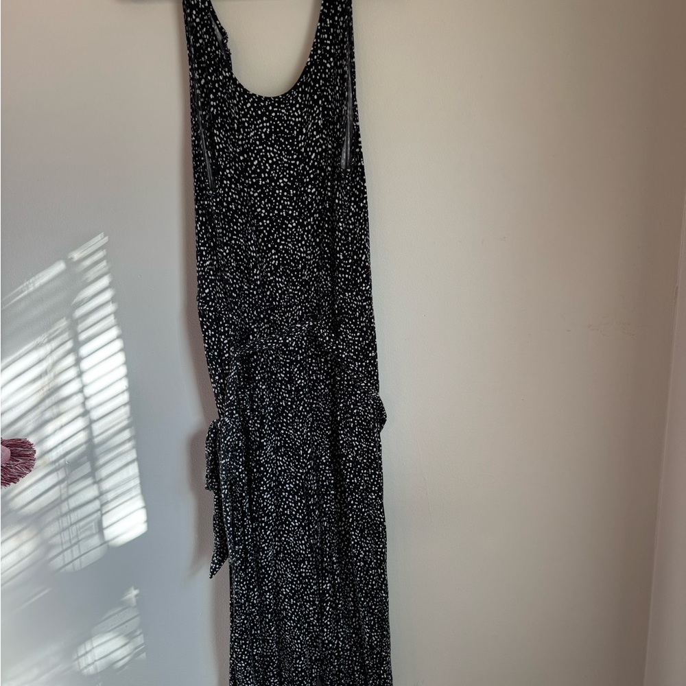 Elegant Black and White Polka Dot Jumpsuit